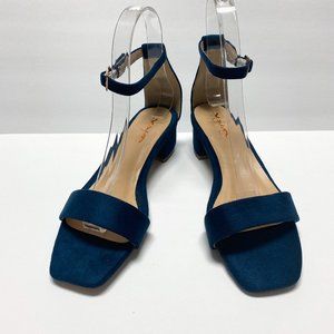 XYD Open Toe Ankle Strap Low Chunky Heel Sandals